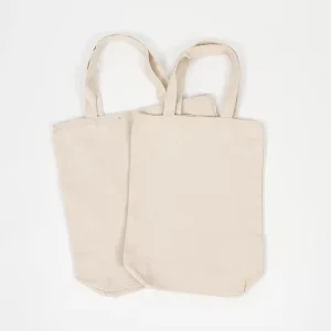 100% Cotton Canvas Tote Bag Custom Logo Printed Reusable Shopping Bag with Rope Handle