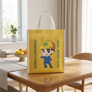 100 Customized Colored Bare Cloth PP Non-woven Reusable Tote Bags Hand Length Handle Digital Printing Supermarket Grocery Bags