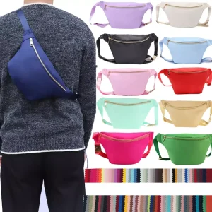 10Colors Adjustable Strap Women Men Sports Gym Bags Travel Waist Bags Storage Zipper Crossbody Bags Anti-water Nylon Fanny Packs
