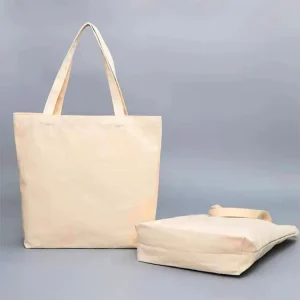 10oz High Quality Eco friendly Recyclable Cotton Canvas Bag with Long Handle Custom Logo Promotional Use