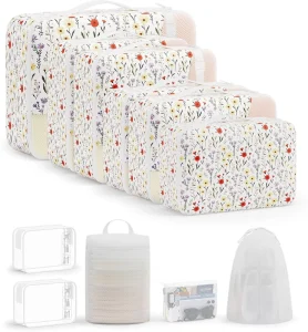 11-Piece Polyester TSA Approved Packing Cubes Zipper Closure Top Handle for Women Mom Kids Travel Gifts Suitcase Organizer