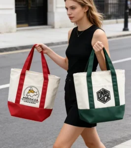 12 oz Thick Cotton Fabric Big Capacity Custom Eco Friendly Long Handle Canvas Tote Bag