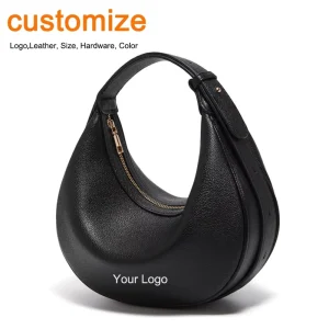 15+ Year Factory Ladies Hobo Crescent Half Moon Fashion Casual Handbag Women’s Shoulder Bags PU Leather Personalized Custom Logo