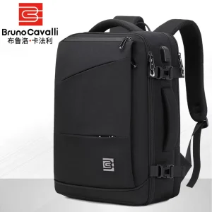 15.6inch Usb Notebook Square Expandable Backpack Men’s Backpack Large Capacity Travel Computer Bag