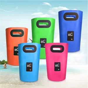 15L PVC Water Wash Folding Bucket Outdoor Portable Fruit Fishing Bucket 20L Waterproof Bag Collapsible Water Storage Bag