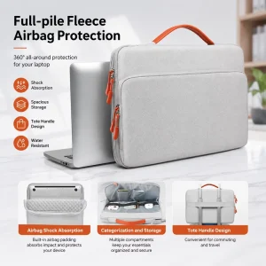 16 Inch Airbag Shockproof Laptop Briefcase Waterproof Lightweight Business Computer Tote Bag Laptop Case for Men
