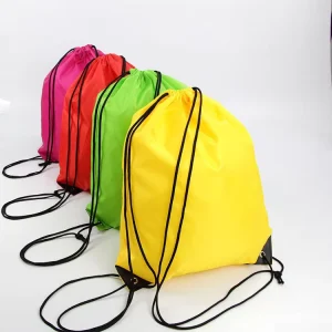 18 Colors Eco friendly Fashion Drawstring Backpack Bags Sack Pack Cinch Tote Sport Storage Polyester Gift Bag