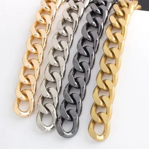 18mm Metal Aluminum Chains Purse Strap Chunky Gold Light Chain Ladies Bags With Long Thick Chain for Bag Accessory