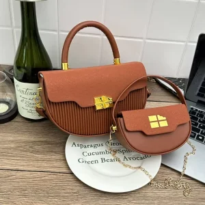 2-piece Set New Box Design Designer Shoulder Bag for Women Semi SET SAC Daily Shopping Travel