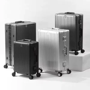 20″ 24″ 26″ 29″ Modern Style Business Aluminum Suitcase Durable Brake Spinner Wheels TSA Approved Carry Ons