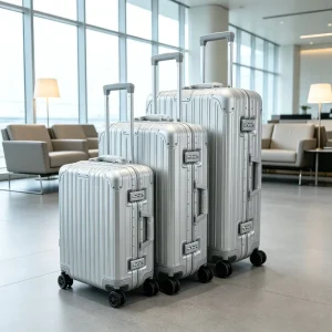20 24 26 Aluminum Alloy Hard Shell Rolling Luggage TSA Lock Metal Travel Suitcase for Business Trip