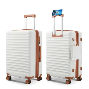 20 24 28 Inch White Suitcase Luggage Custom Logo Luxury Hard Shell Trolley 3 Piece Luggage Set for Traveling