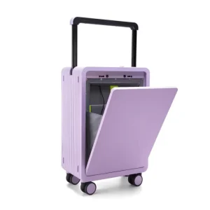 20″ Large Waterproof PC Travel Bag TSA Business Front Open Luggage Invisible Interface USB Charging Pocket Trolley outside