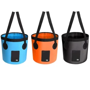 20L PVC Tarpaulin Lightweight Portable Camping BBQ Water Storage Folding Bucket