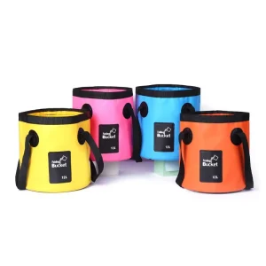 20L Waterproof Fishing Bucket Water Storage Bag Portable Folding Fish Bucket 3D Outdoor for All Ages