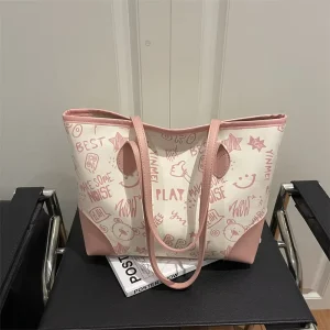 2pcs/set Fashion Women’s Shoulder Bags for Commuting Daily Used Shopping Casual Tote Bag Ladies Handbags With Purses
