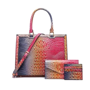 3 Piece Luxury Bag Top Quality Women’s Retro Elegant PU Leather Tote Bag Women’s New Design