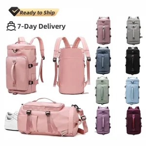 3 in 1 Outdoor Waterproof Large Capacity Yoga Mat Back Pack Side Mesh Pockets Garment Weekender Gym Travel Backpack Bag