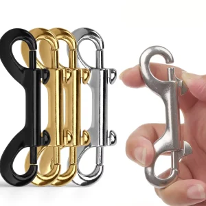 3.5inch 4.5inch Durable Heavy-Duty Rust-Resistant Snap Hook Black Gold Silver Plating Zinc Alloy Double Ended Snap Hook