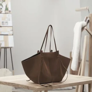 3239 2 Women’s Vintage Luxury PU Suede Tote Bag ZIP Closure Custom Logo New Hand Sling Shoulder Bags for Summer Winter Autumn