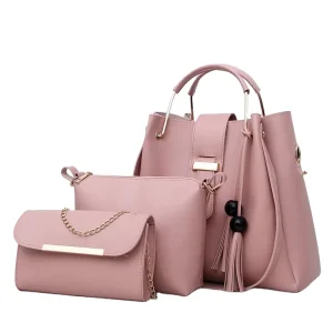 3pcs Vintage Fashion Lady Waterproof Portable Women’s Shoulder Bags Handbags and Purses