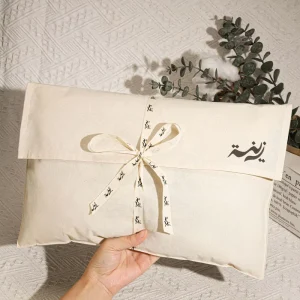 40*30Cm Large Muslin Bag for Handbadg Custom Logo Printed Recyclable Organic Cotton Canvas Envelope Dust Shoe Clothes Pouch