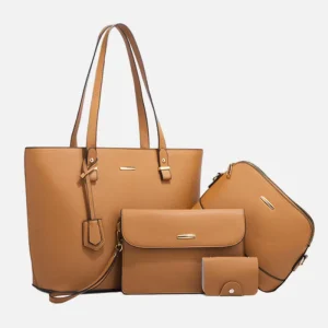 4pcs Set Women Handbag Tote Bag Trendy Purse Kit Tote Bag Set Women Purse Sets 4 In 1 Handbag Bag Set Women