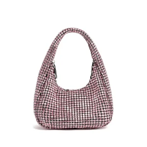 5 Colors Evening Bag Spring New Fashion Diamond Set Handheld Polyester Ladies’ Banquet Bag with Diamonds