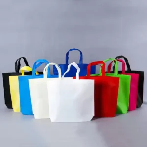 60gsm 150gsm Biodegradable Recyclable Ultrasonic Sealed DIY Non Woven Fabric Shopping Bag with Hand Length Handle