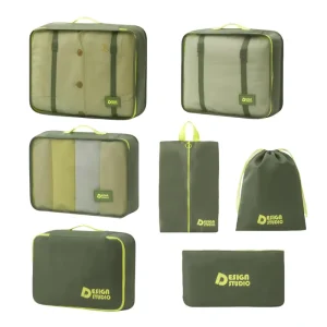 7 Set Waterproof Packing Cubes Travel Suitcase Organizer Bags Set Luggage Suitcase Packing Bags