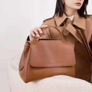 A033 Large Capacity Luxury Women Soft Genuine Leather Handbags Tote Bag Top Handle Flap Satchel Shoulder Bags for Women Brand