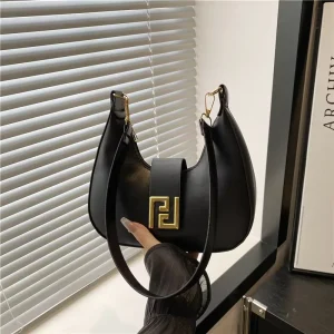 ALL0207 Lady Fashion PU Crossbody Shoulder Bag with ZIP Closure Portable Design for Daily Use & Travel