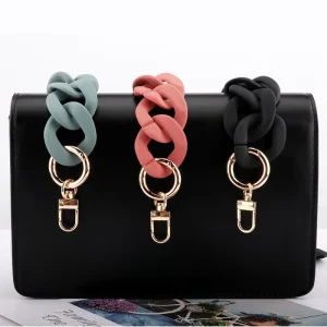 Acrylic Chain Resin Bag Chain Fish Bone Handmade Shoulder Bag with Hanging Neck Chain Jewelry Accessories