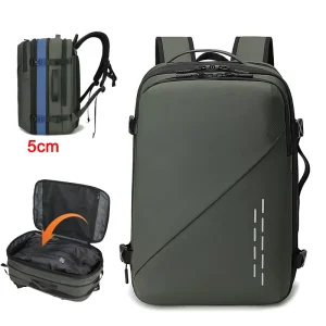 Air Pump Expandable Large Capacity Backpack Waterproof Business Travel Vacuum Laptop Backpack