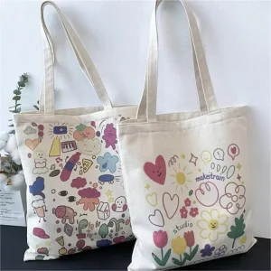 All Cotton Canvas Eco Friendly Tote Bags with Customizable Colors & Sizes Bulk Orders
