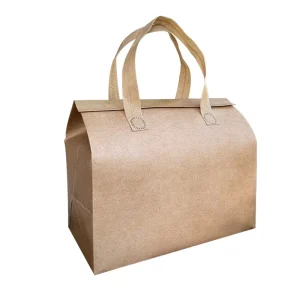 Aluminum Film Nonwoven Fabric Color Insulated Disposable Beverage Takeout Tote Bag with Custom Logo Printing