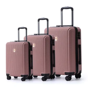 American Travel ABS Hard Shell Trolley Koffer Cabin Suitcase Pieces Luggage Sets With Tsa Lock
