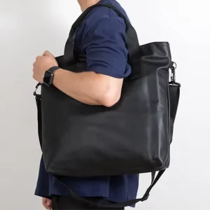 American style Trendy Design PU Waterproof Ultra light College Student Laptop Carrying 16 Inches Tote Bag Unisex Shoulder Bag