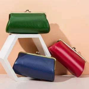 Andong Leather Elegant Clutch Bags for Women Genuine Cow Leather Ladies Vintage Purses and Handbags Casual Party Clip Bags 9172