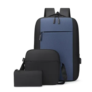 Anti-Theft Student Backpack Business Laptop Bags Set Kids Travel Waterproof Polyester with USB