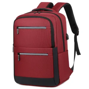 Anti Theft USB Computer Laptop Backpack Waterproof Oxford Material Business Travel for Unisex