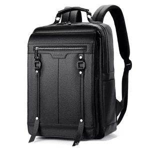 Anti theft Business Backpack Rucksack Waterproof PU Custom Men 15.6 Inch Laptop Backpack With USB Charging Port