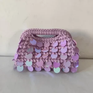 Autumn Hand woven Multi color Sequined Cloth Clip Clutch Bag Women’s Handbag