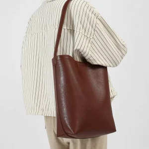 Autumn Winter Fashionable Large Capacity Tote Handbag Women’s Versatile Single Shoulder Bag Polyester Bucket Bag