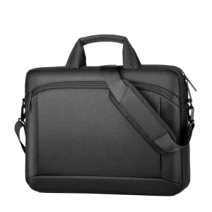 B018 Business Laptop Briefcase Shoulder Bag Waterproof Polyester Oxford Zipper Closure for 15.6 Inch Notebook Computer Daily Use