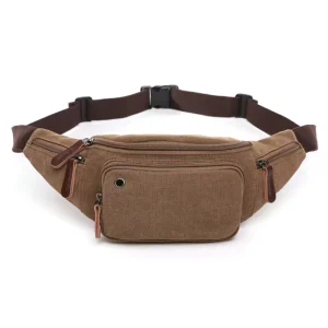 BEARKY Custom Cycling Waist Bag for Men Zipper Closure Sling Fanny Pack Quilted Cross Body Running Belt