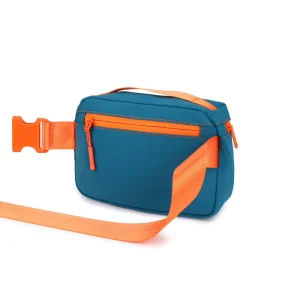 BEARKY Multi-color Nylon Waist Bag Unisex Color Block Fanny Pack Outdoor Sports Hip Belt Bag Crossbody Chest Bag for Travel