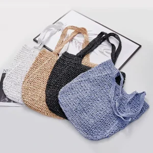 BEARKY New Design Woven Beach Bag for Women Embroidery Straw Tote Large Capacity Summer Travel Handbag Custom