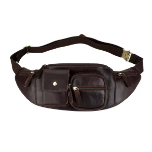 BT88 Genuine Leather Waist Bag for Men Women Crossbody Chest Purse With Belt Fashion OEM Service Mens Genuine Leather Chest