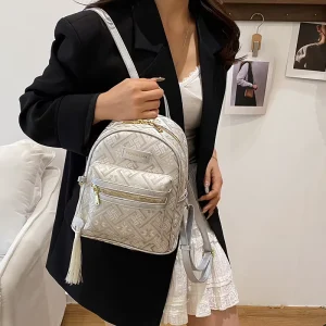 Backpack European and American Versatile Fashion Schoolbag Canvas Bag Large-capacity Back